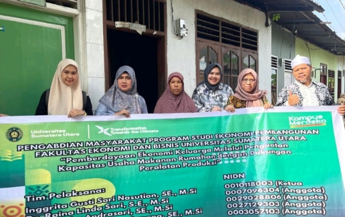 Dosen FEB USU Berdayakan Usaha Makanan Rumahan di Benteng Hilir Tembung