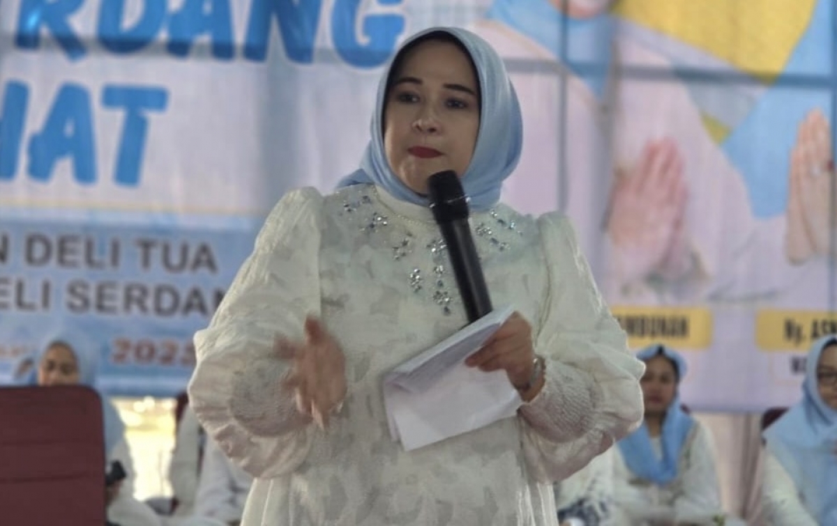 Pengajian Akbar Majelis Taklim Muslimah Deli Serdang Sehat, Jelita Berpesan Jaga Kualitas Iman dan Kebersihan