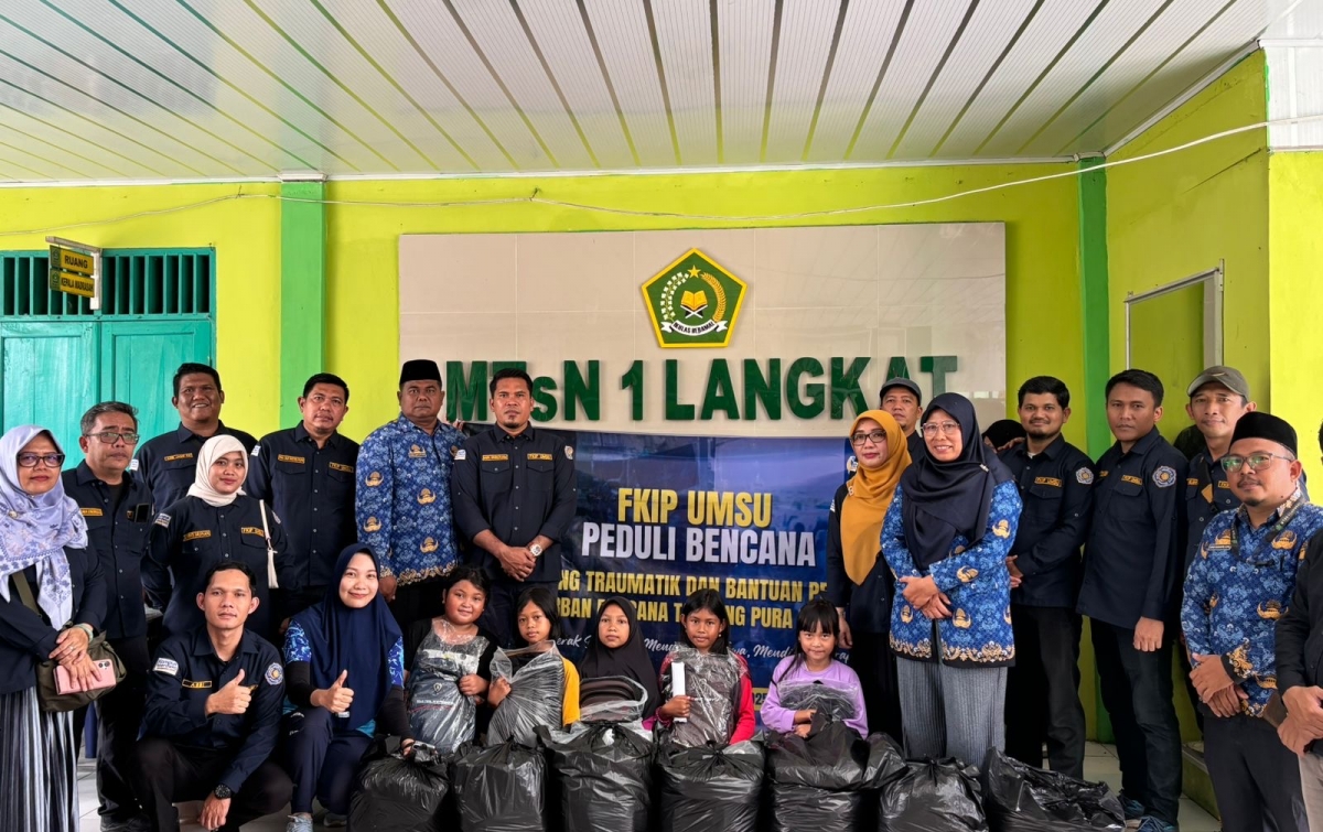 FKIP UMSU Peduli Bencana: Konseling Traumatik dan Bantuan Pendidikan untuk Korban Banjir di Tanjung Pura