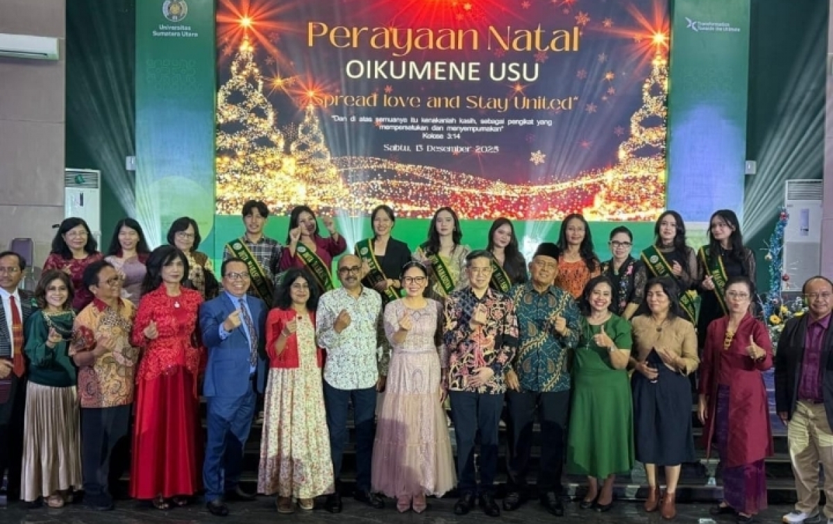 Ribuan Jemaat Ikuti Perayaan Natal Oikumene Lembaga XX Tahun 2025 USU