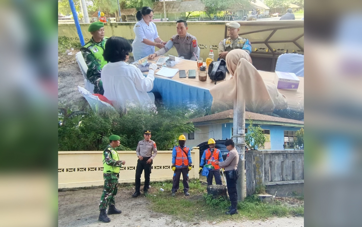 Cek Kesehatan Gratis Warnai Posyan Nataru Pantai Cermin, PLN Tambah Penerangan Jalan