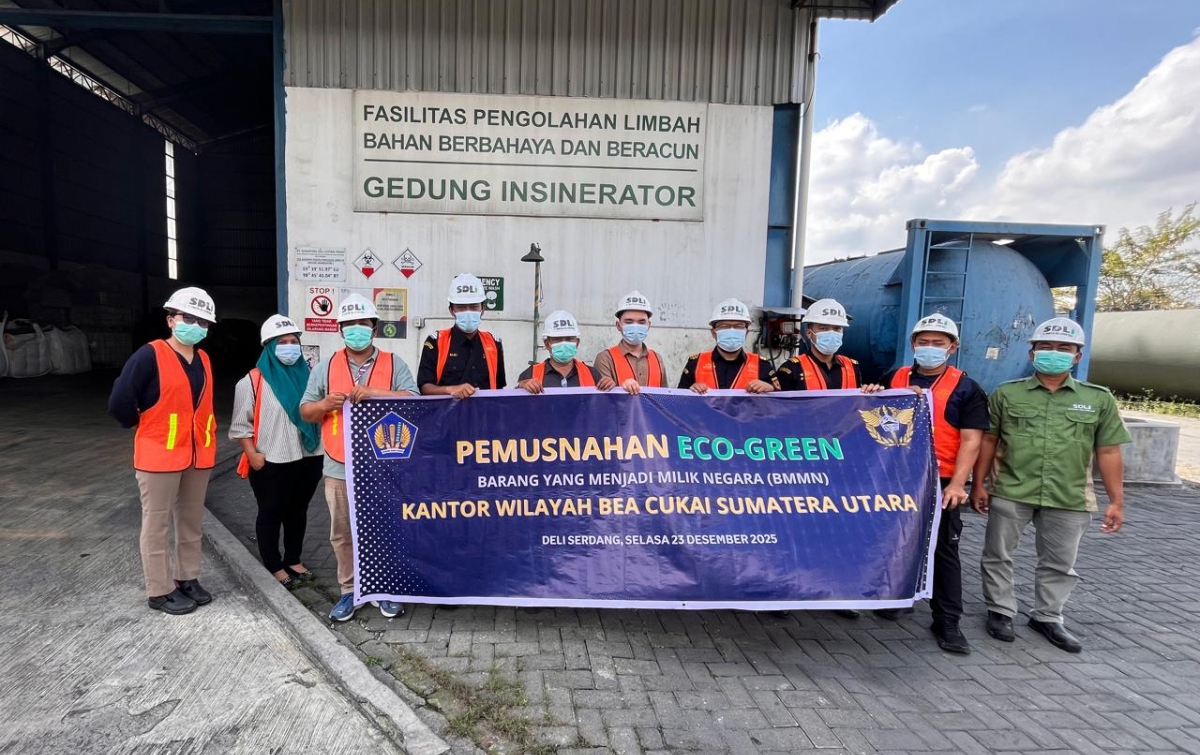 Langkah Hijau Bea Cukai Sumut: Musnahkan 5 Juta Rokok Ilegal Tanpa Sisa