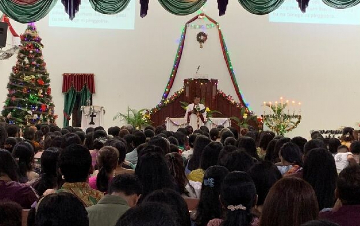 Aparat Kepolisian dan Elemen Masyarakat Amankan Perayaan Natal 2025 di Medan Tembung