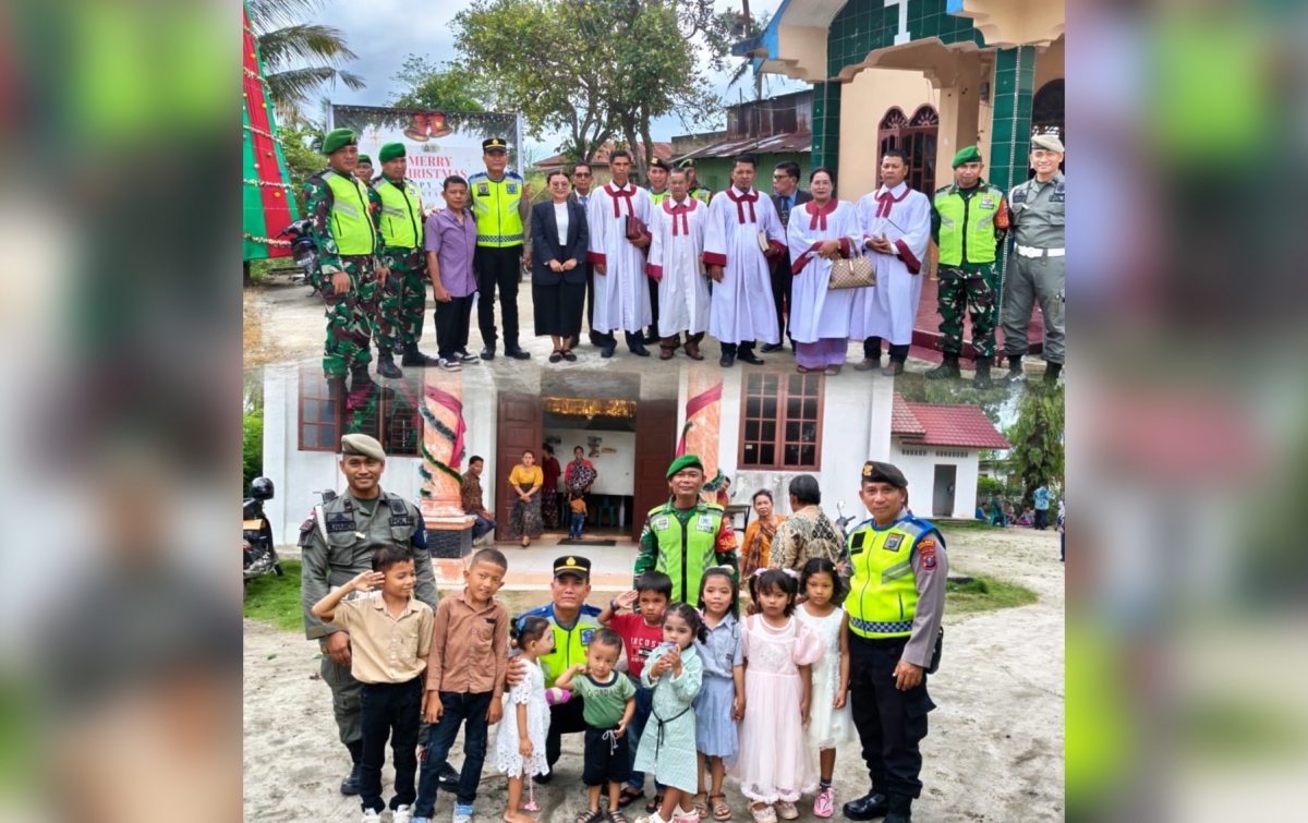 Pengamanan Terpadu TNI–Polri, Natal Aman dan Khidmat di Pantai Cermin