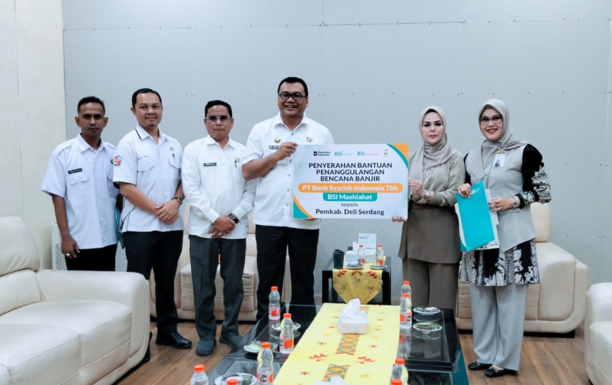 Pemkab Deli Serdang Terima Bantuan Kemanusiaan dari BSI