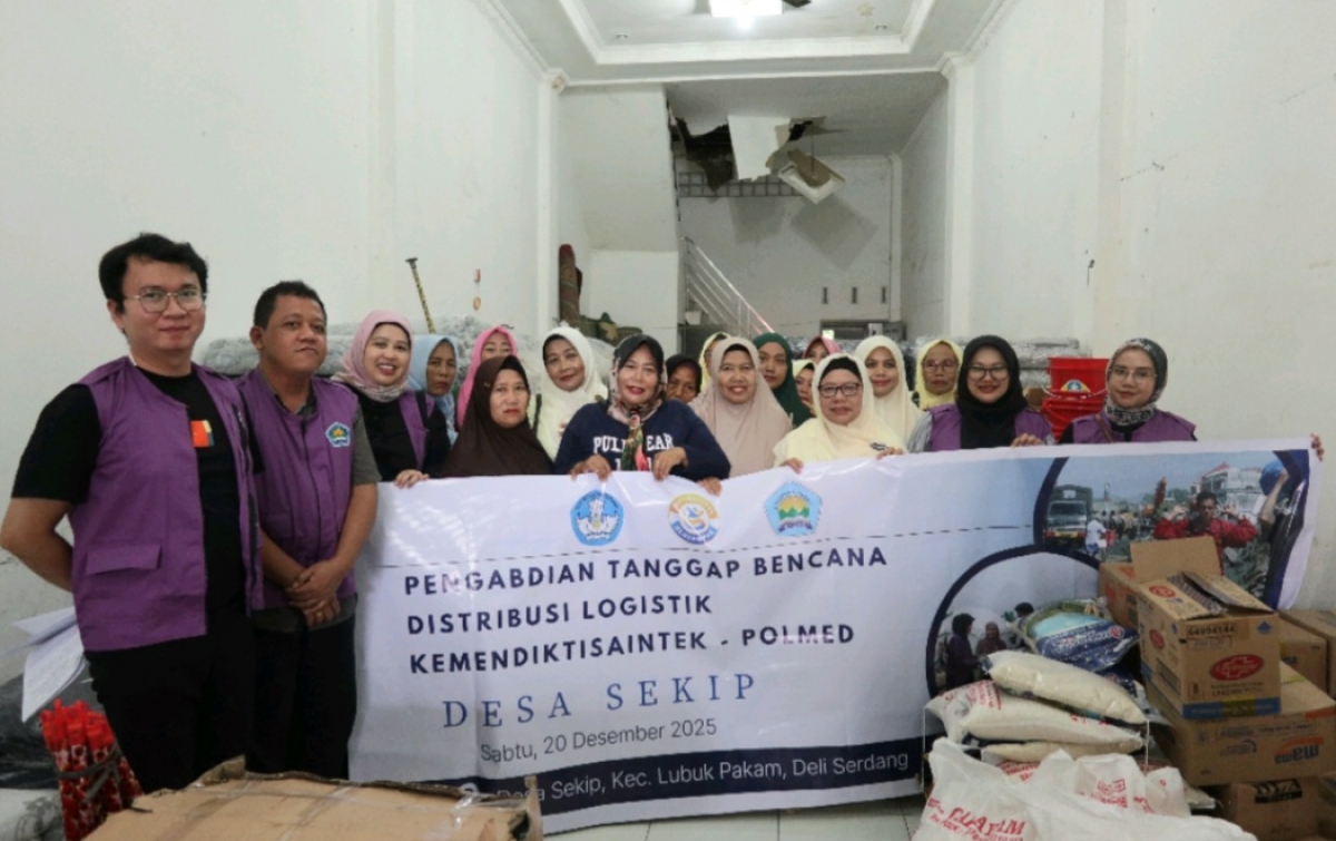 Tim Tanggap Bencana Polmed Distribusikan Logistik ke Deliserdang dan Aceh Tamiang