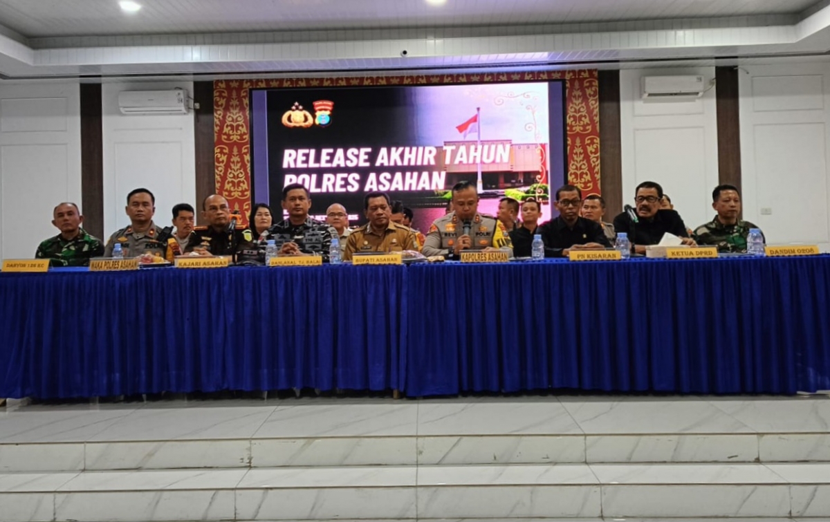 Polres Asahan Sampaikan Capaian Kinerja 2025, Kapolres: JTP Menurun 2,43 Persen 