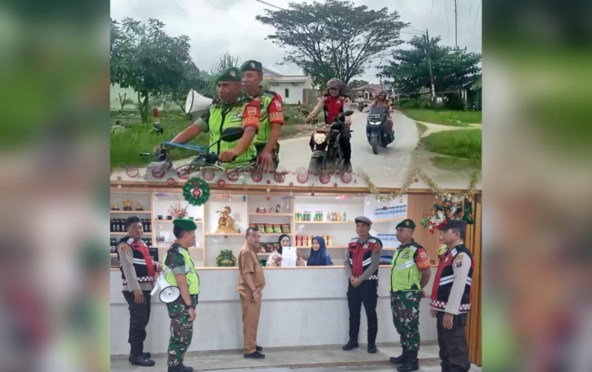 Forkopimcam Pantai Cermin Gelar Patroli, Imbau Perayaan Nataru Berempati Bencana Alam