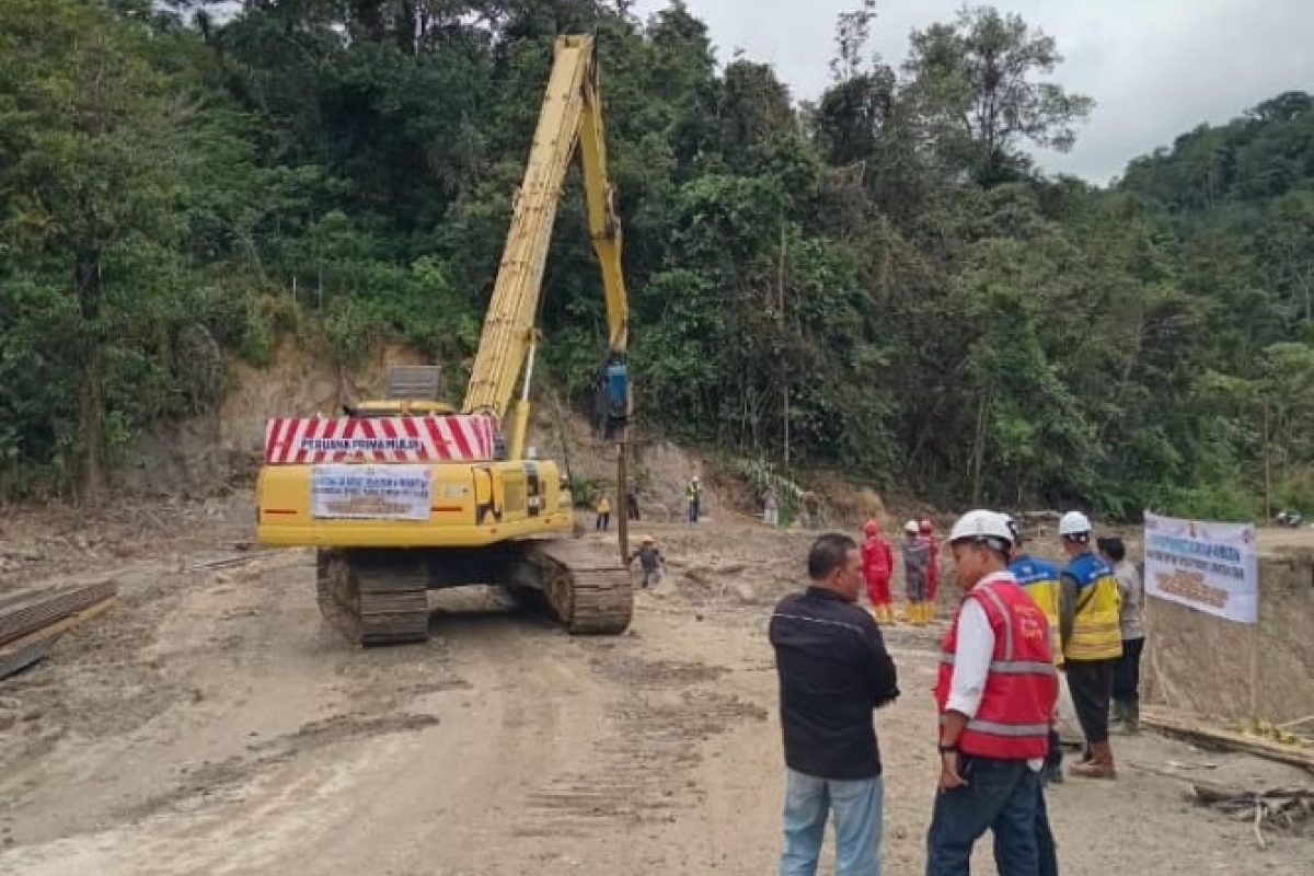 Kementerian PU Kebut Penanganan Jalinsum Sipirok-Tarutung Kembali Lancar