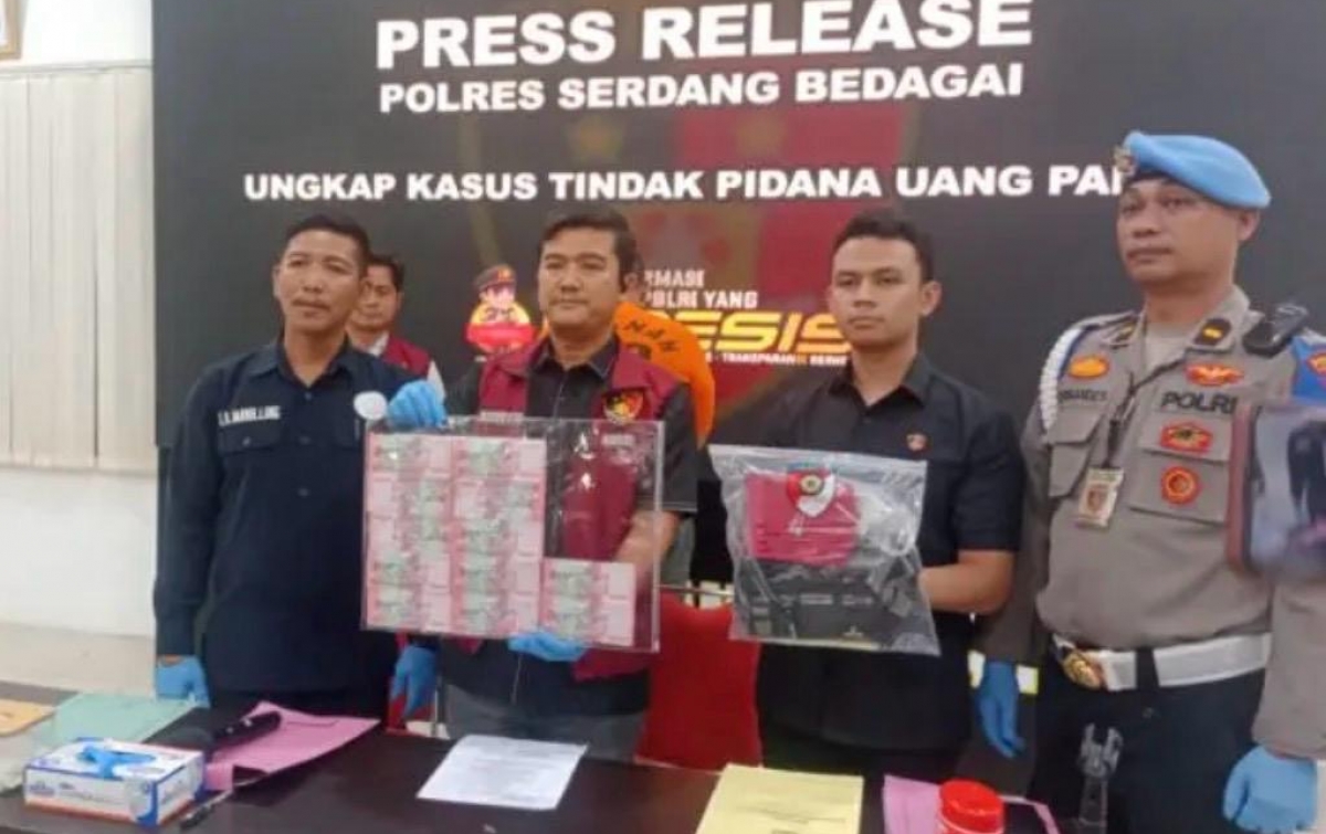 Polres Sergai Ungkap Peredaran Uang Palsu, Tangkap 6 Pelaku