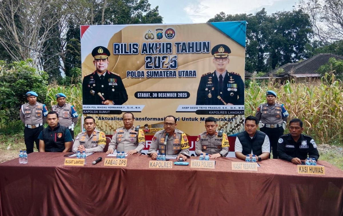 Gelar Rilis Akhir Tahun, Kapolres Langkat: Bukti Transparansi dan Akuntabilitas