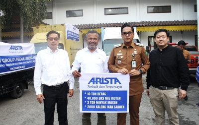 Arista Group Salurkan 10 Ton Beras dan Ribuan Paket Sembako untuk Korban Banjir di Kota Medan