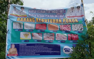 Harga Barang Naik Akibat Dampak Bencana, Disperindag Nias Barat Pasang Spanduk Harga Sembako
