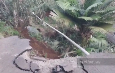 Ruas Jalan Sihopur–Siaporik Amblas, Akses Warga Terganggu