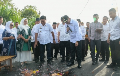 Bupati DS Resmikan Jalan Penghubung Pagar Merbau, Beringin, dan Pantai Labu