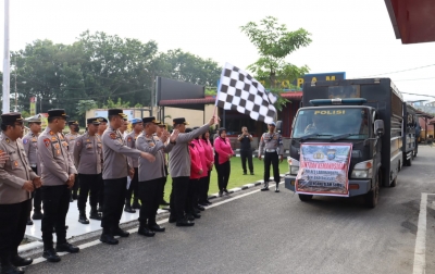 Polres Labuhanbatu Kirim Bantuan Kemanusiaan untuk Korban Bencana