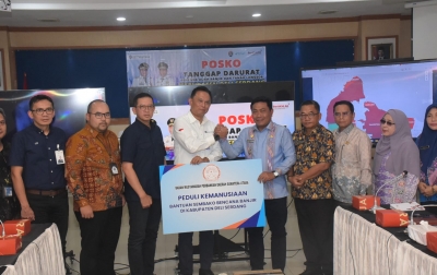 Pemkab Deli Serdang Terima Bantuan Bencana dari BMPD Sumut