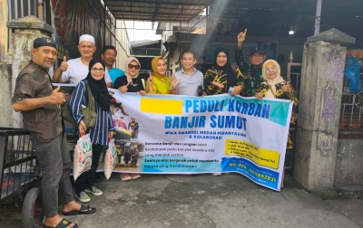 IKA SMA Negeri 8 Medan-Perantauan Kolaborasi Bantu Korban Banjir Sumut