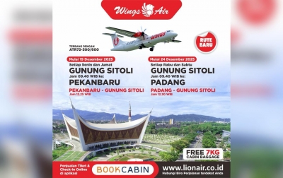 Akses Kepulauan Nias Makin Luas, Wings Air Buka Rute Baru dari Gunungsitoli