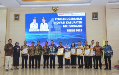 Penganugerahan Inovasi 2025, Deli Serdang Level Tertinggi Inovasi di Sumatera Utara