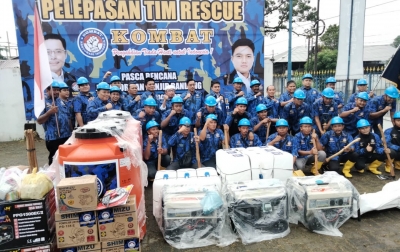 KOMBAT Kirim Relawan Pascabanjir, Salurkan 100 ton Beras dan Ribuan Paket Sembako