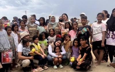 Relawan Cilik Asal Medan, Ayunindya Clarissa Bawa Harapan di Tengah Duka Anak-Anak Pengungsi Aceh