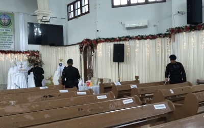 Polda Sumut Perketat Pengamanan Gereja, Pastikan Ibadah Natal Berjalan Aman dan Kondusif