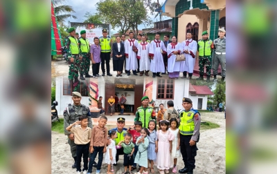 Pengamanan Terpadu TNI–Polri, Natal Aman dan Khidmat di Pantai Cermin