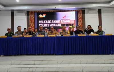 Polres Asahan Sampaikan Capaian Kinerja 2025, Kapolres: JTP Menurun 2,43 Persen 