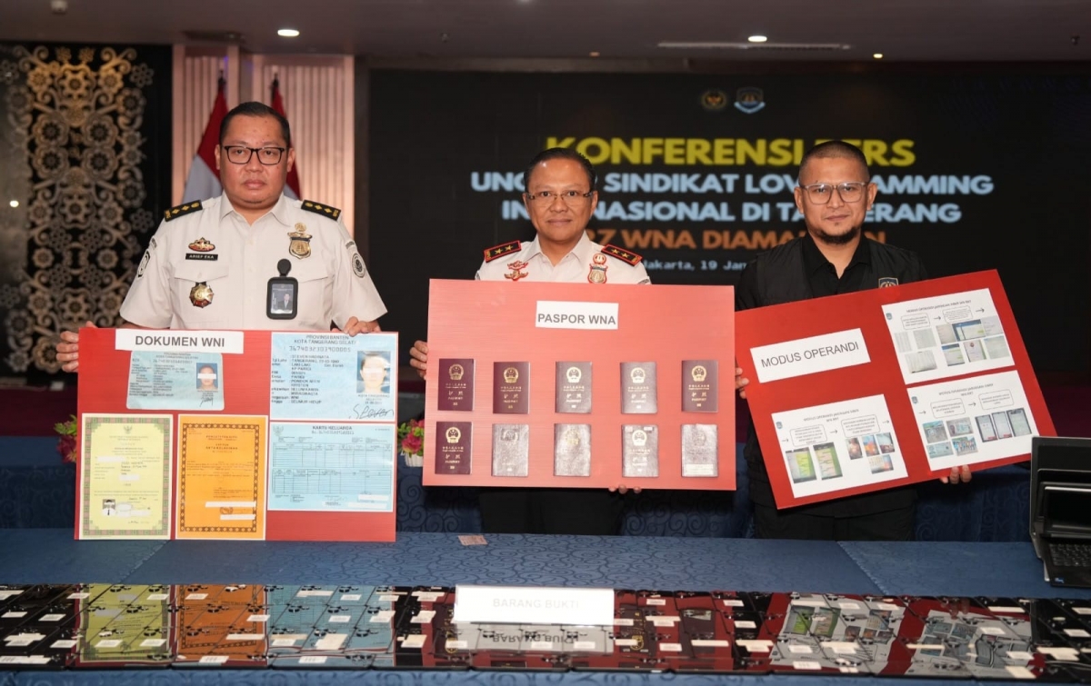 Imigrasi Bongkar Sindikat Love Scamming Internasional di Tangerang, 27 WNA Diamankan