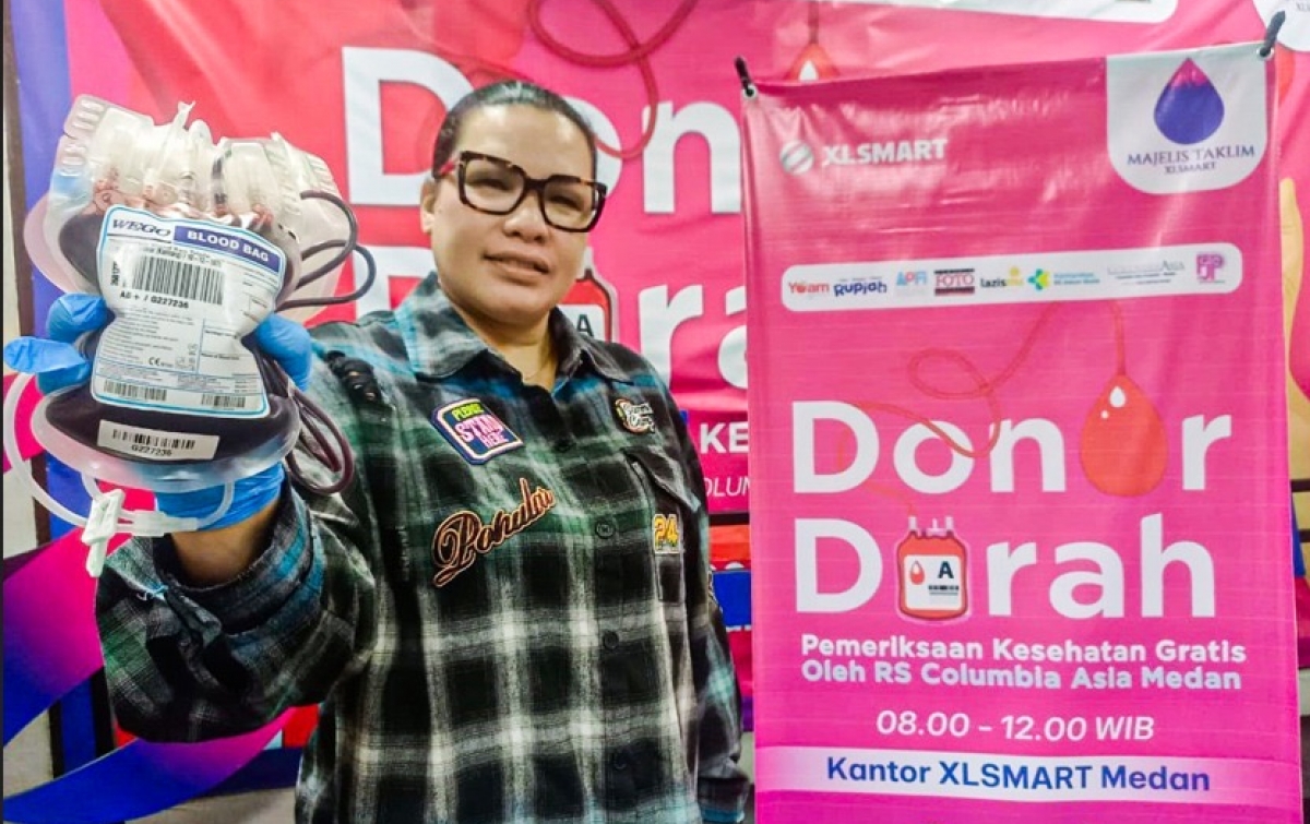 Aksi Sosial Karyawan XLSMART Gelar Donor Darah dan Pemeriksaan Kesehatan di Medan