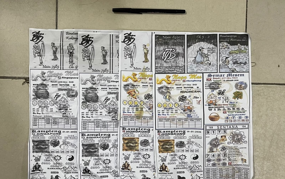 Asyik Rekap Angka di Warung Kopi, Juru Tulis Togel Hongkong di Sei Buluh Diciduk Polisi