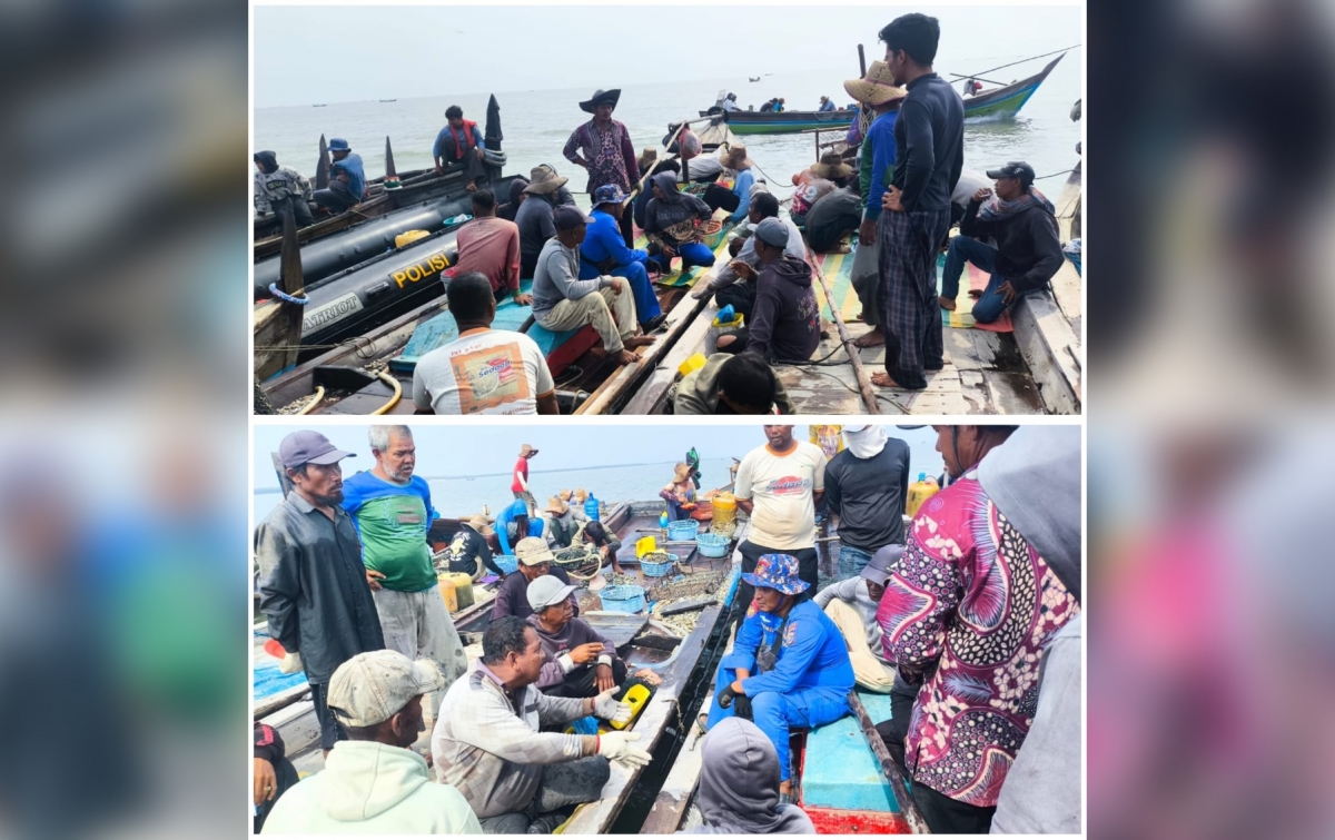 Respons Cepat Polisi Airud, Konflik Nelayan di Laut Batubara Berakhir Damai