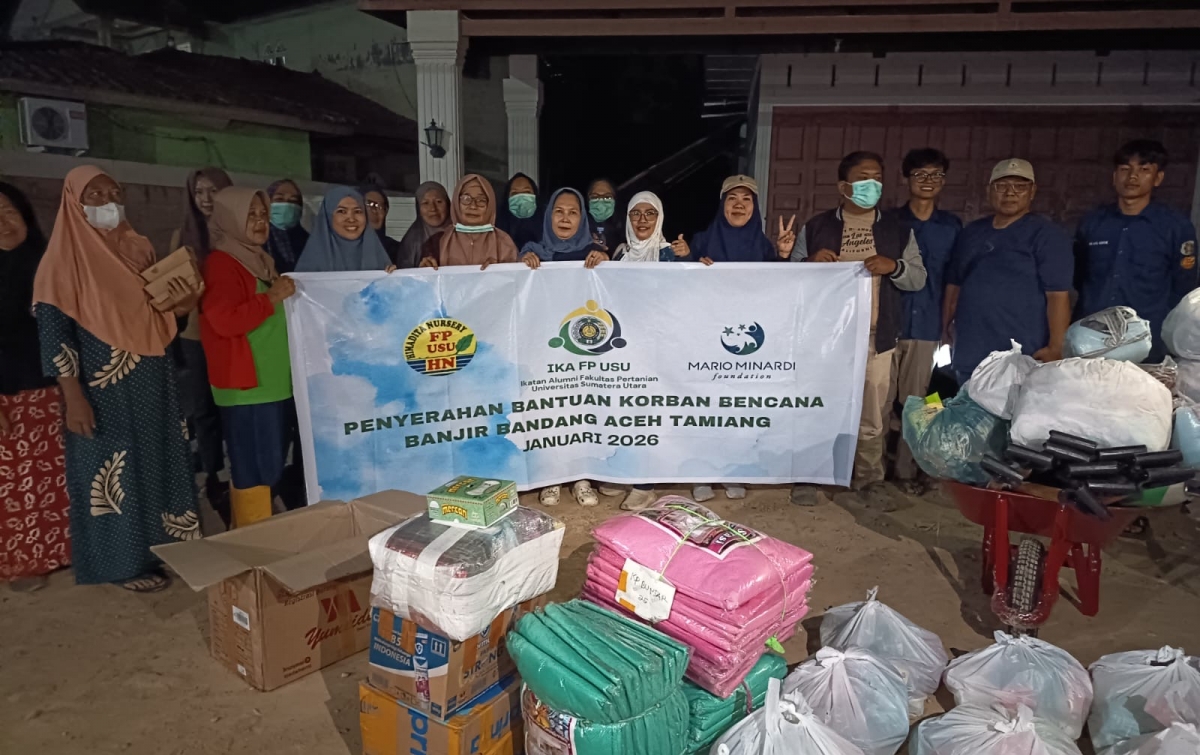 Solidaritas di Tengah Lumpur: UKM Himadita Nursery dan Alumni FP USU Salurkan Bantuan untuk Korban Banjir Aceh Tamiang