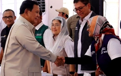 Dampingi Presiden Tinjau Huntara, Dirut Telkom Sebut Pemulihan Jaringan Telekomunikasi di Aceh 95 Persen