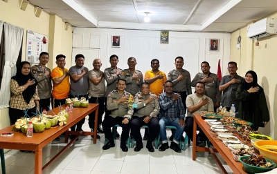 Syukuran Awal Tahun, Polsek Pantai Cermin Perkuat Kebersamaan dan Pelayanan Publik