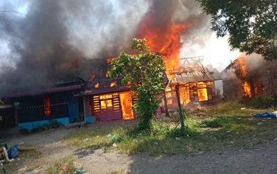 Belasan Rumah Warga Padat Penduduk di Aceh Tenggara Terbakar