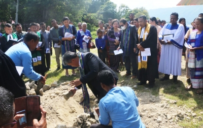 Hadiri Peletakan Batu Pertama Pembangunan HKI, Wabub: Pemerintah dan Gereja Sinergi Bangun Objek Wisata