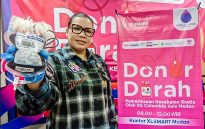 Aksi Sosial Karyawan XLSMART Gelar Donor Darah dan Pemeriksaan Kesehatan di Medan