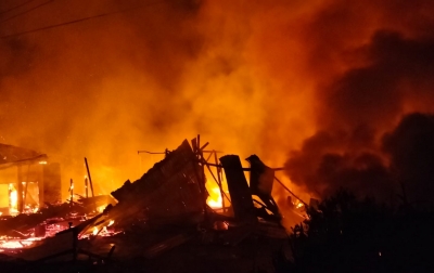 10 Rumah Hangus Terbakar di Lau Tawar Dairi