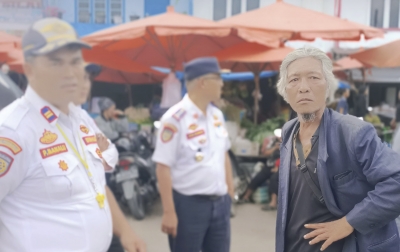 Dishub Taput Tertibkan Pedagang di Terminal Siborongborong