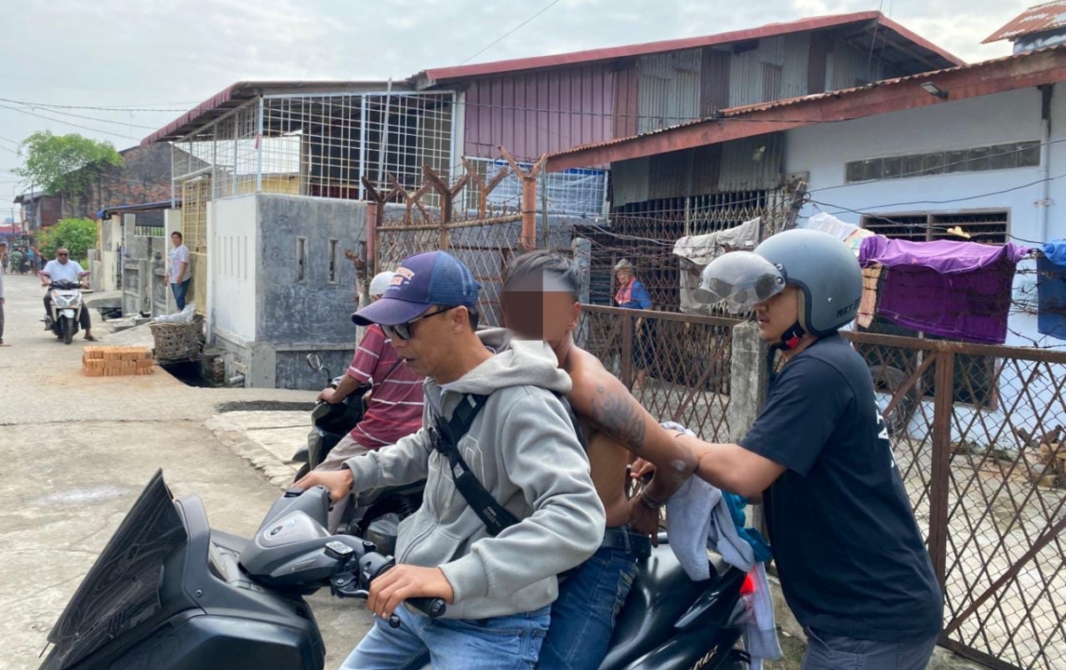 Sat Reskrim Polres Pelabuhan Belawan Tangkap Perusak Kaca Bus di Depan Dermaga Bandar Deli