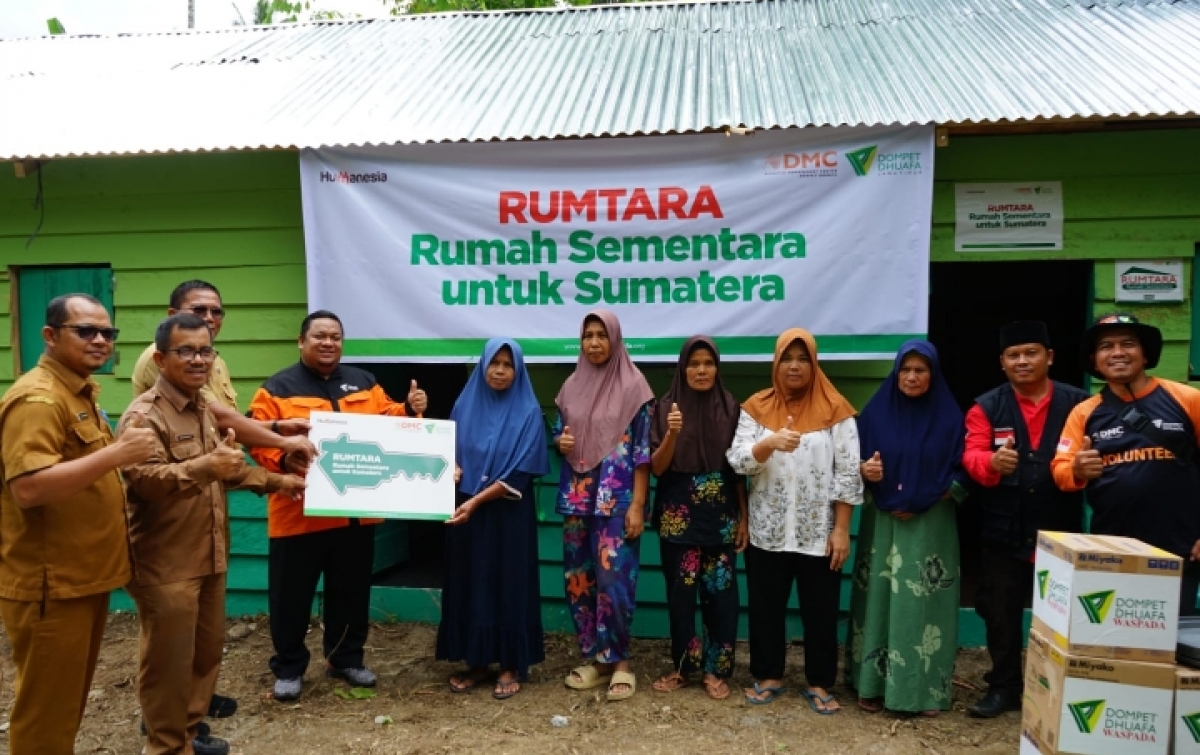 Dompet Dhuafa Waspada Salurkan RUMTARA Bagi Warga Terdampak Banjir di Tapsel