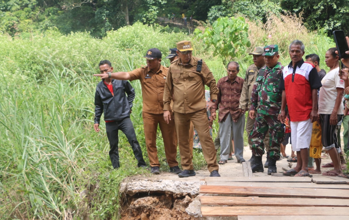 Gerak Cepat! Bupati JTP Hutabarat Tinjau Jembatan Putus di Garoga, Janjikan Perbaikan Segera