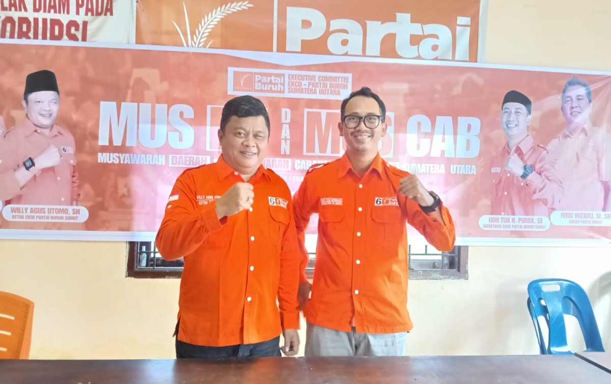 Willy Agus Utomo Kembali Pimpin Exco  Partai Buruh Sumut 2026-2031, Target Perkuat Pengurus di 33 Kab/Kota