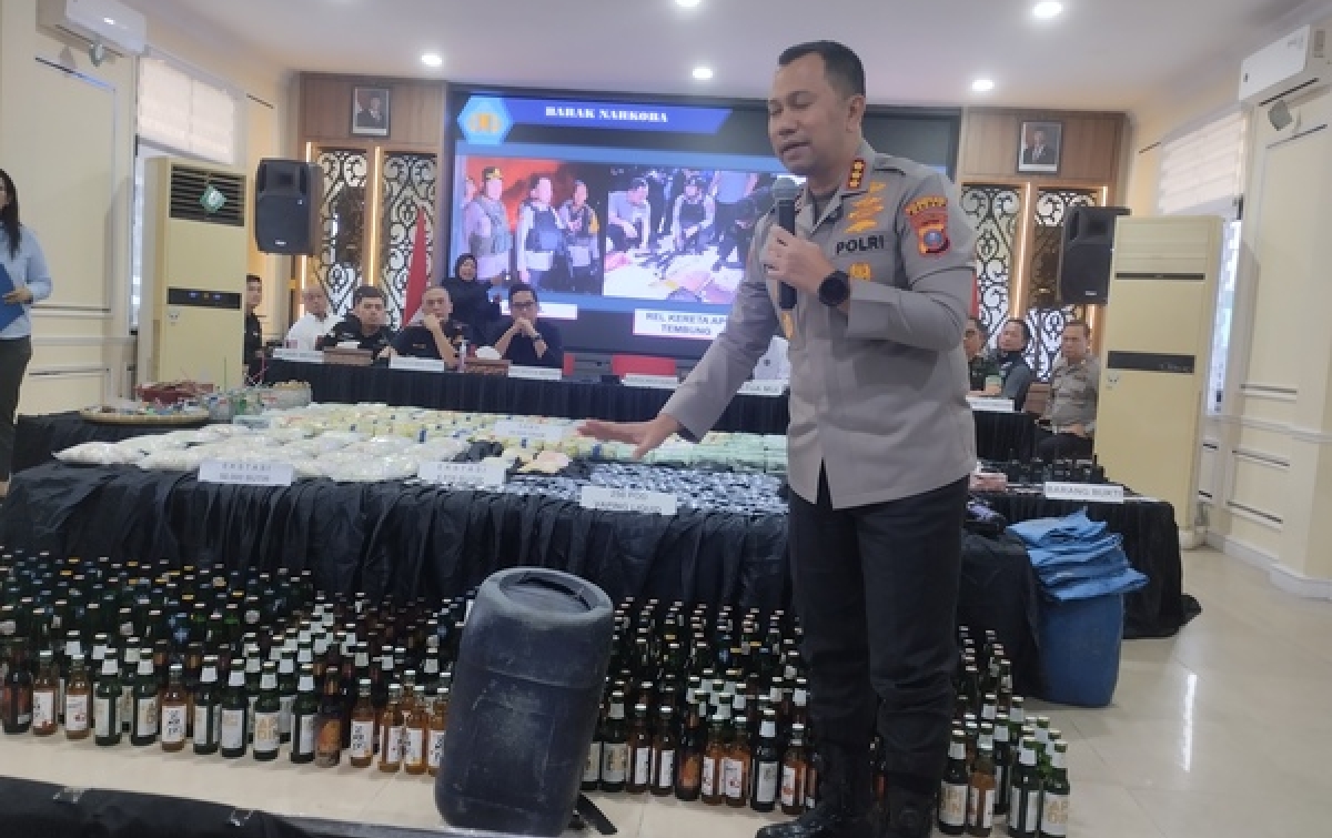 Kinerja 100 Hari Pemberantasan Narkoba,  Polrestabes Sita 156 Kg Sabu