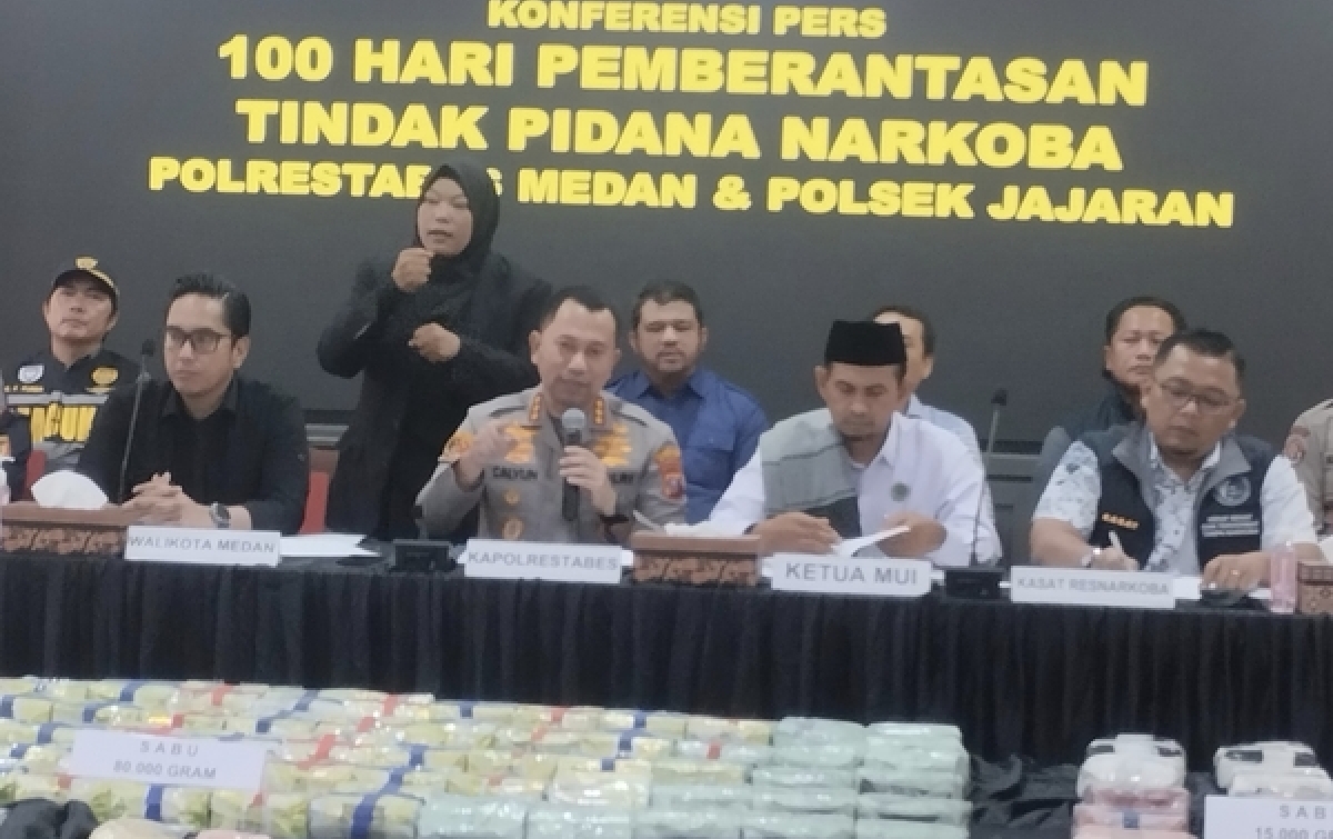 Kinerja 100 Hari Pemberantasan Narkoba,  Polsek Medan Tembung Peringkat Pertama Rawan Narkoba