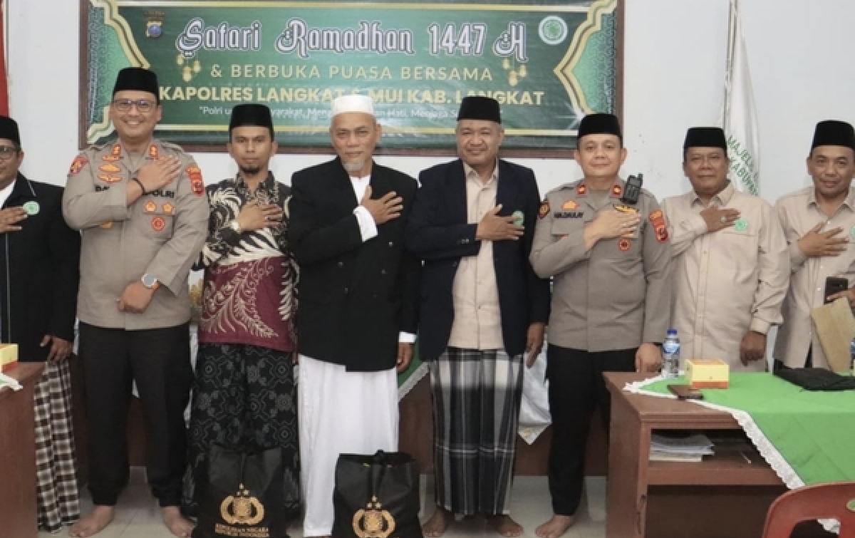 Perkuat Sinergi dan Silaturahmi, Kapolres Langkat Buka Puasa Bersama MUI