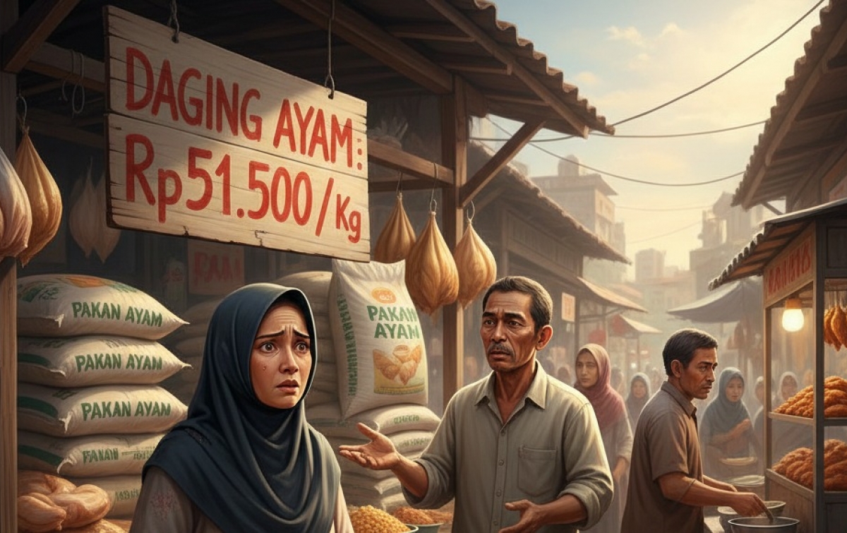 Daging Ayam di Sumut Tembus Rp51.500 Per Kg, Beban Pakan dan Lonjakan 'Demand' Jadi Pemicu Utama