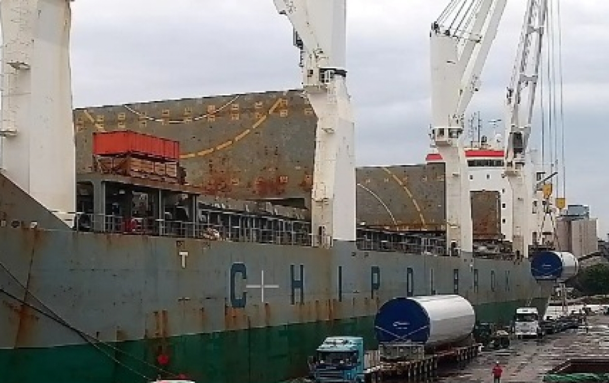 PTP Nonpetikemas Cabang Banten, Tangani Ekspor Perdana Wind Mill Tower Tujuan Kanada